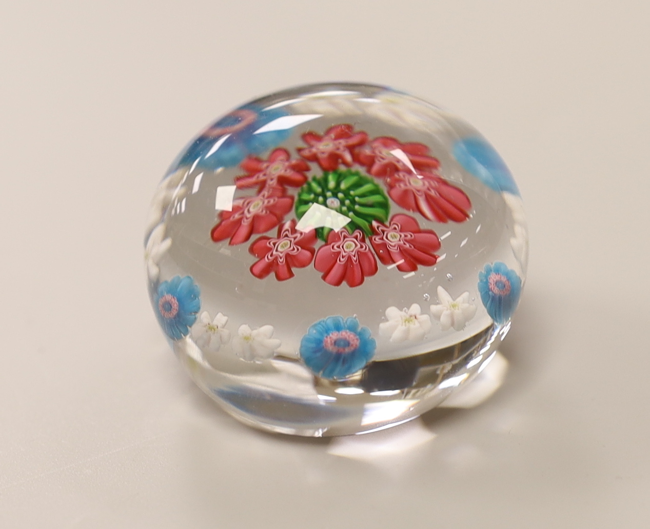 A Clichy miniature paperweight, approximately 4.5cm diameter